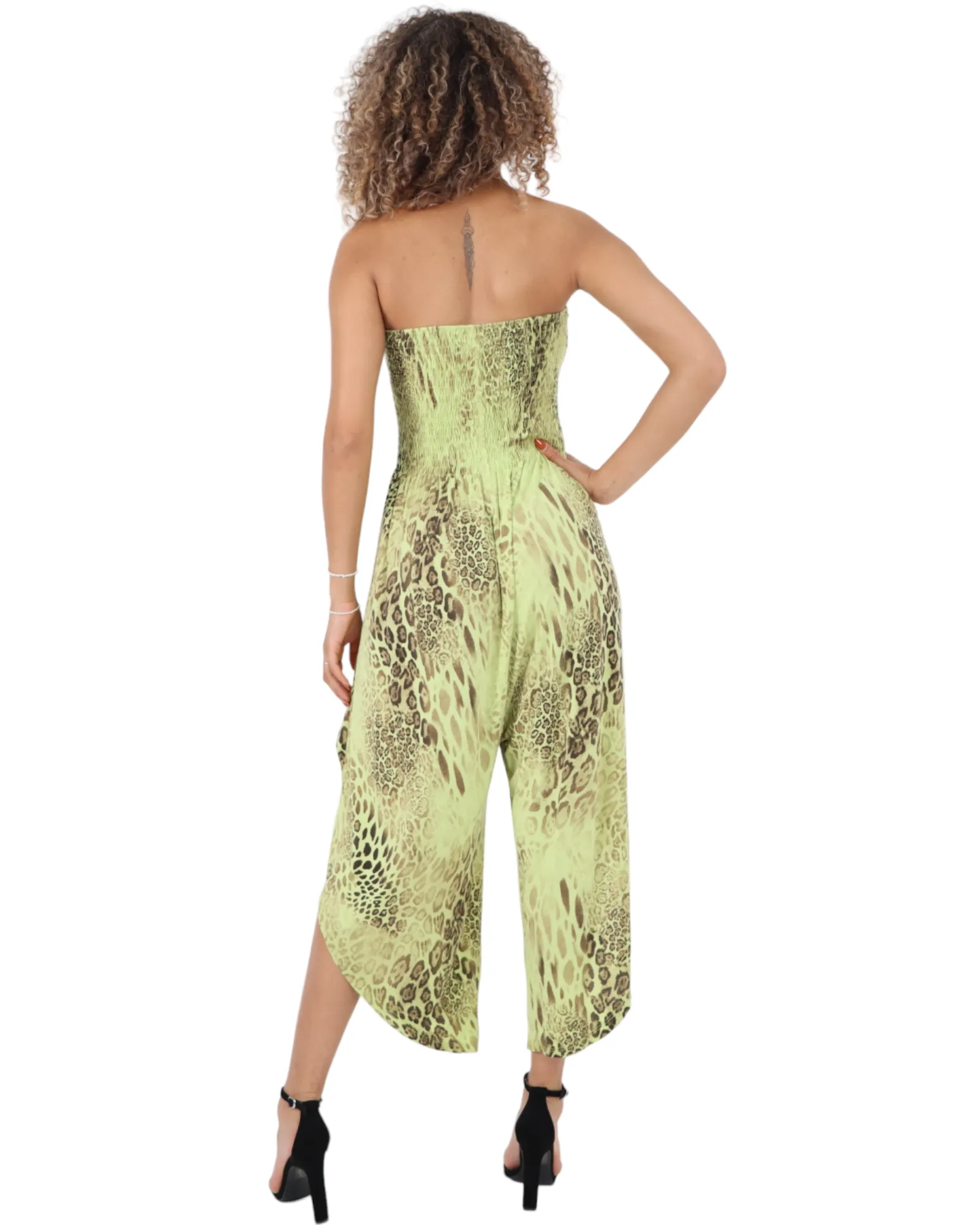 Bandeau Animal Print Jumpsuits