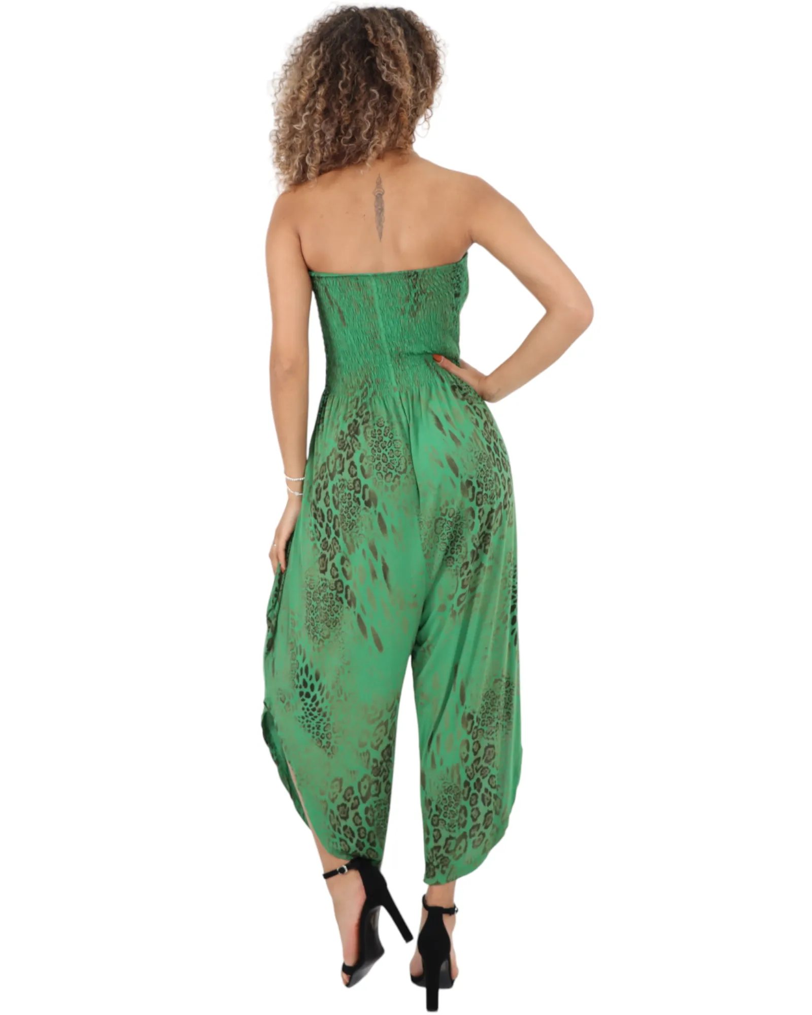 Bandeau Animal Print Jumpsuits