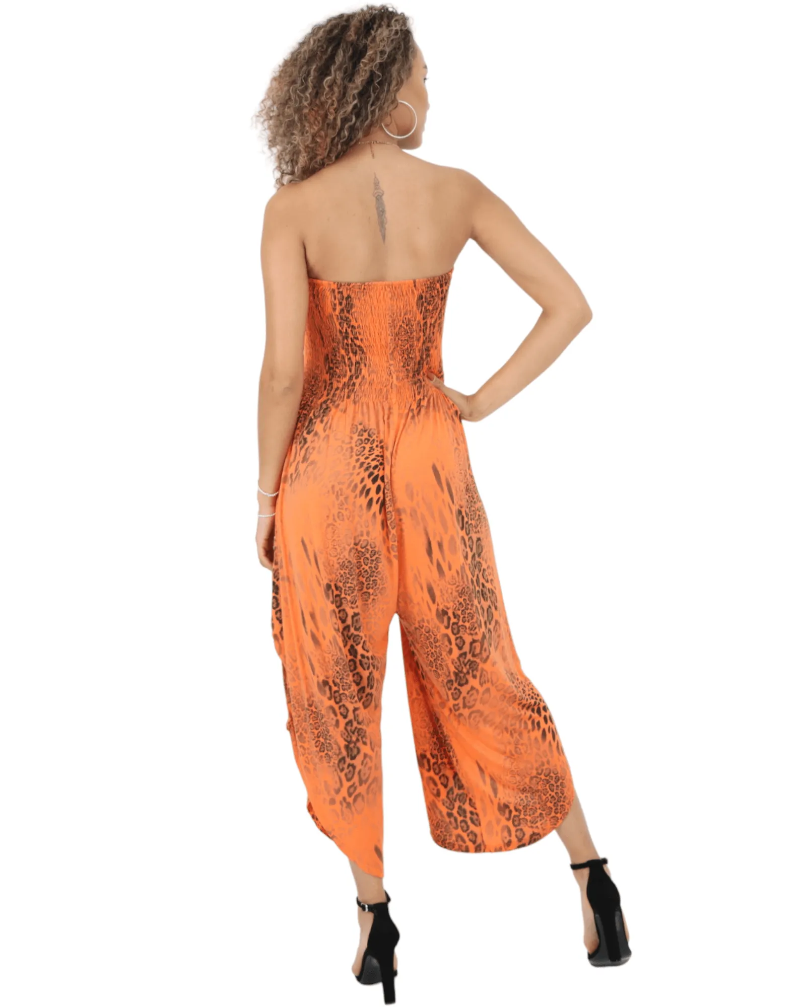 Bandeau Animal Print Jumpsuits