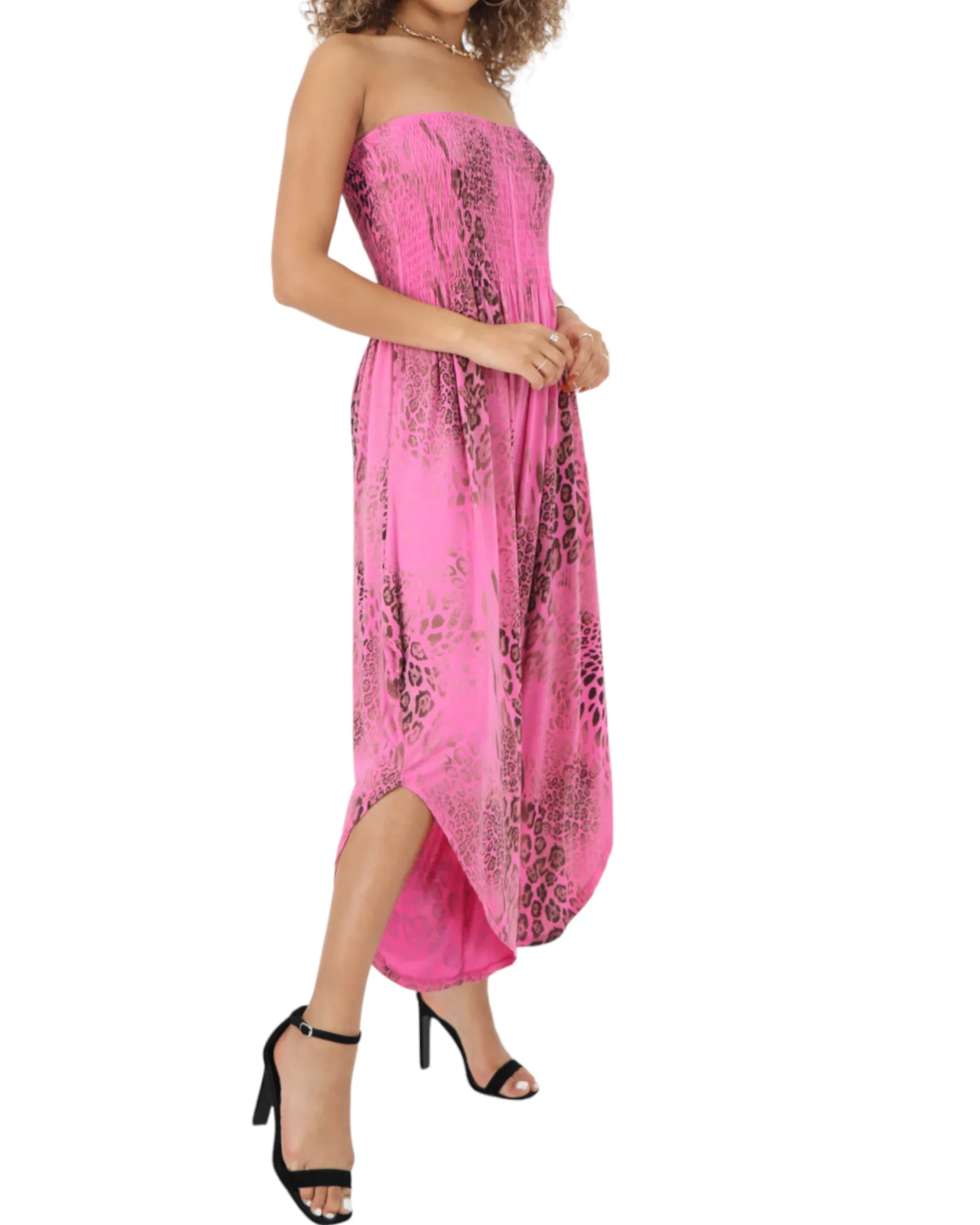 Bandeau Animal Print Jumpsuits