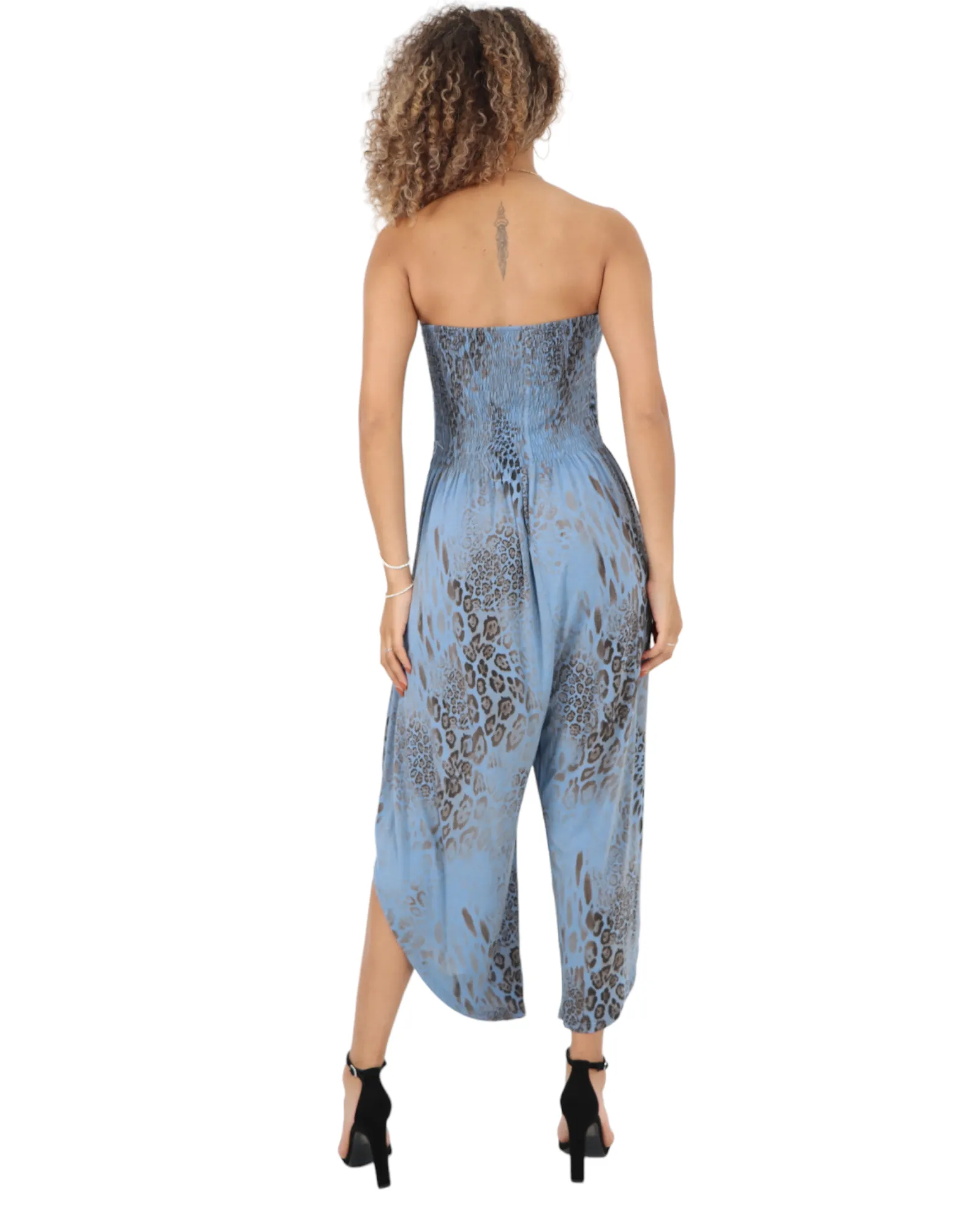 Bandeau Animal Print Jumpsuits