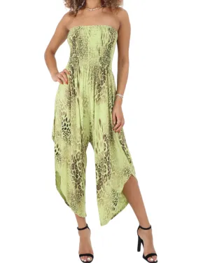 Bandeau Animal Print Jumpsuits
