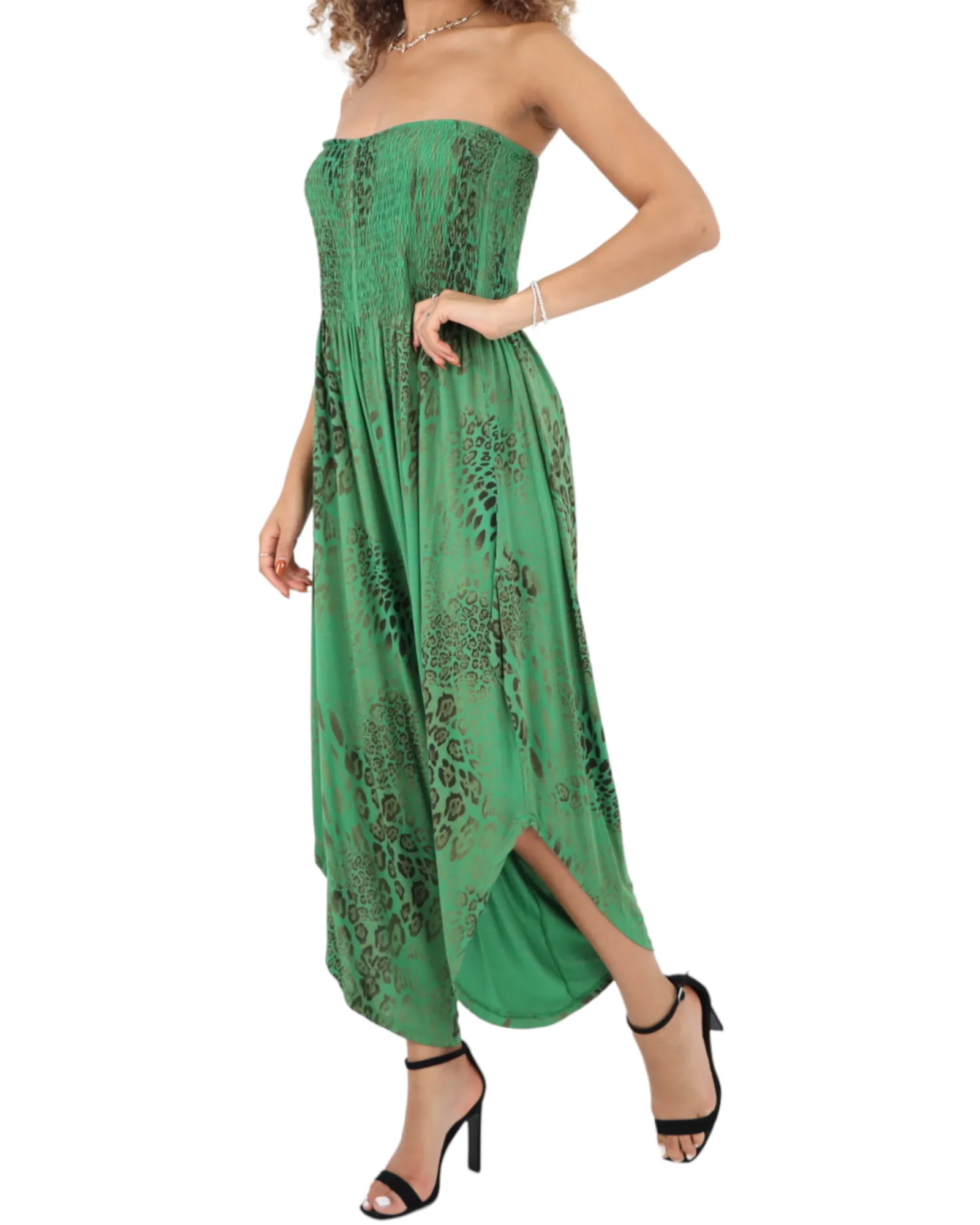 Bandeau Animal Print Jumpsuits