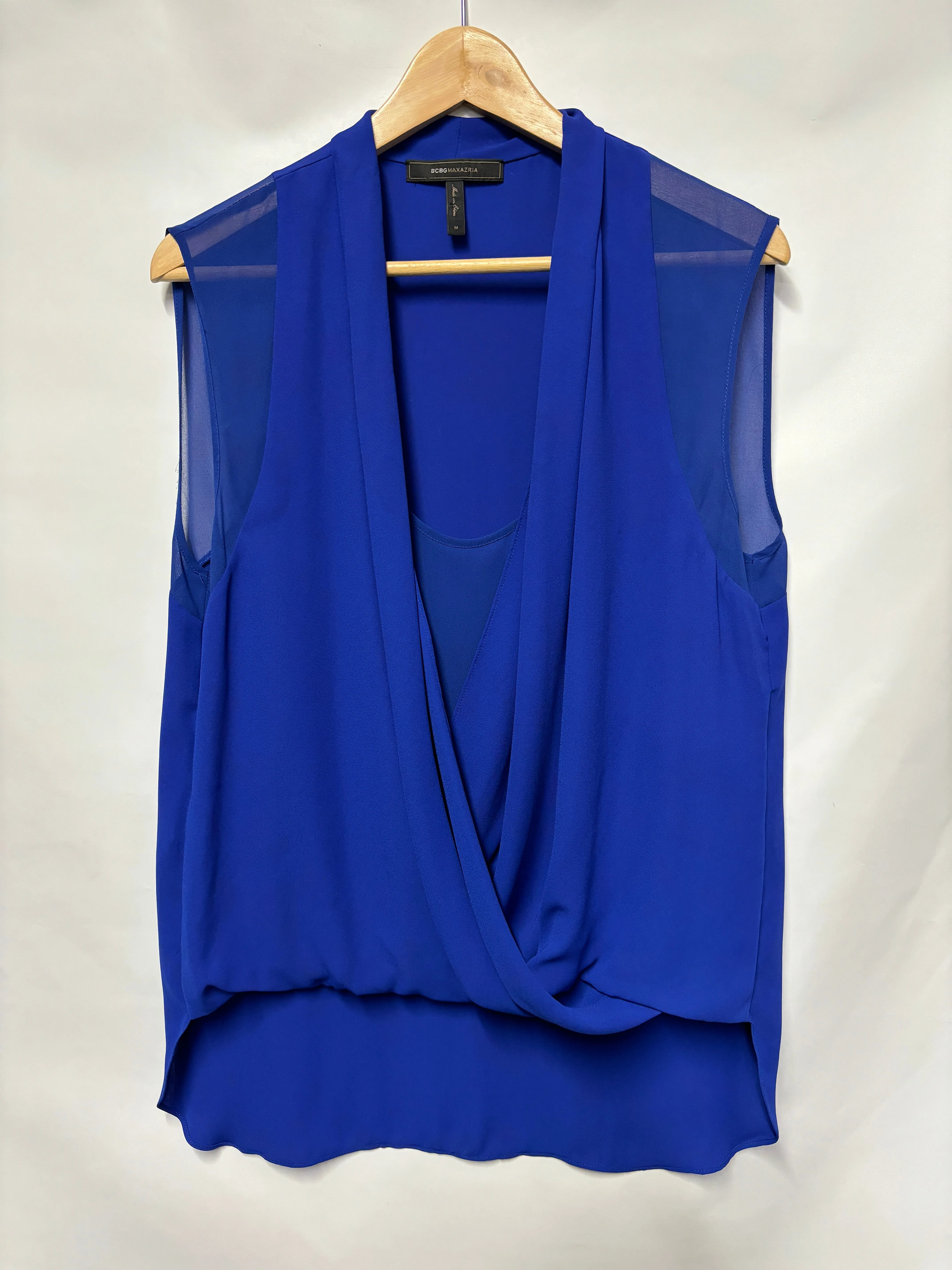 BCBG Maxazria Royal Blue Blouse Medium