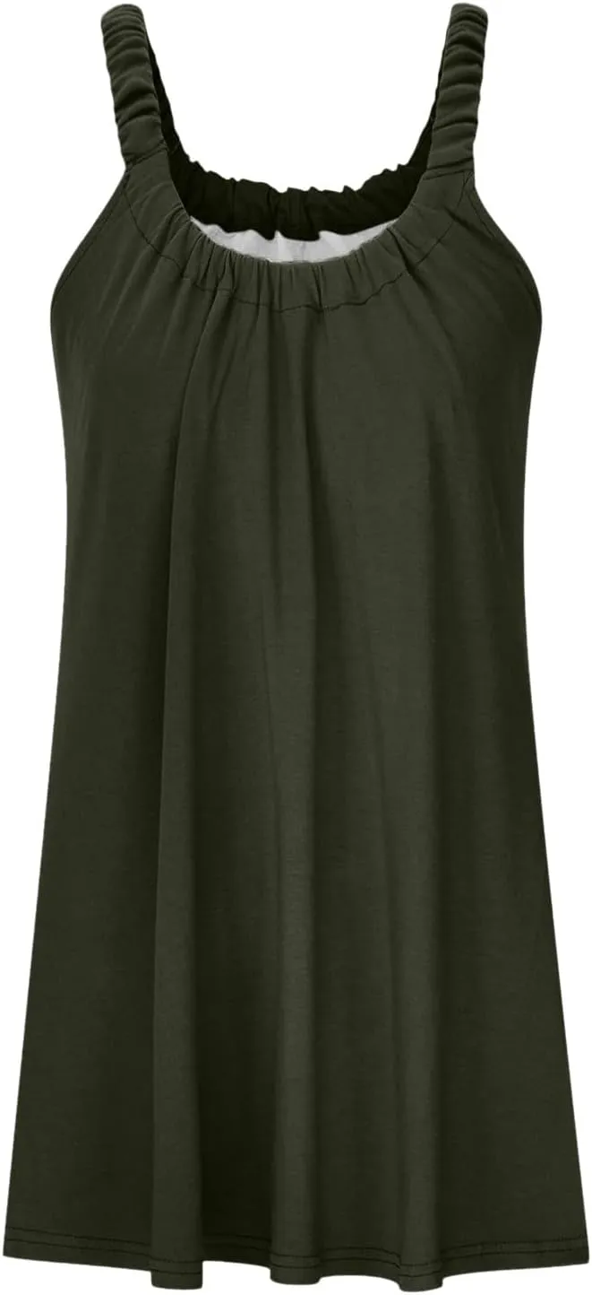 Beach Cover Ups for Women Summer Casual Swimsuit Tank Dress Sleeveless Bathing Suit Coverups Loose Sundresses
