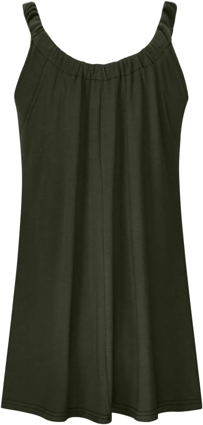 Beach Cover Ups for Women Summer Casual Swimsuit Tank Dress Sleeveless Bathing Suit Coverups Loose Sundresses