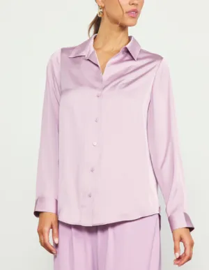 Beckett II V-neck Button Down - Dusty Lilac