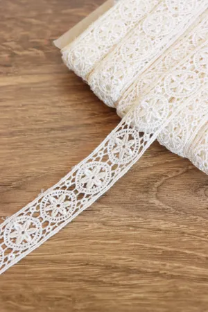 Beige 1" Wide Crochet Lace