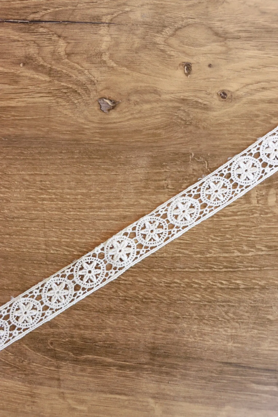Beige 1" Wide Crochet Lace