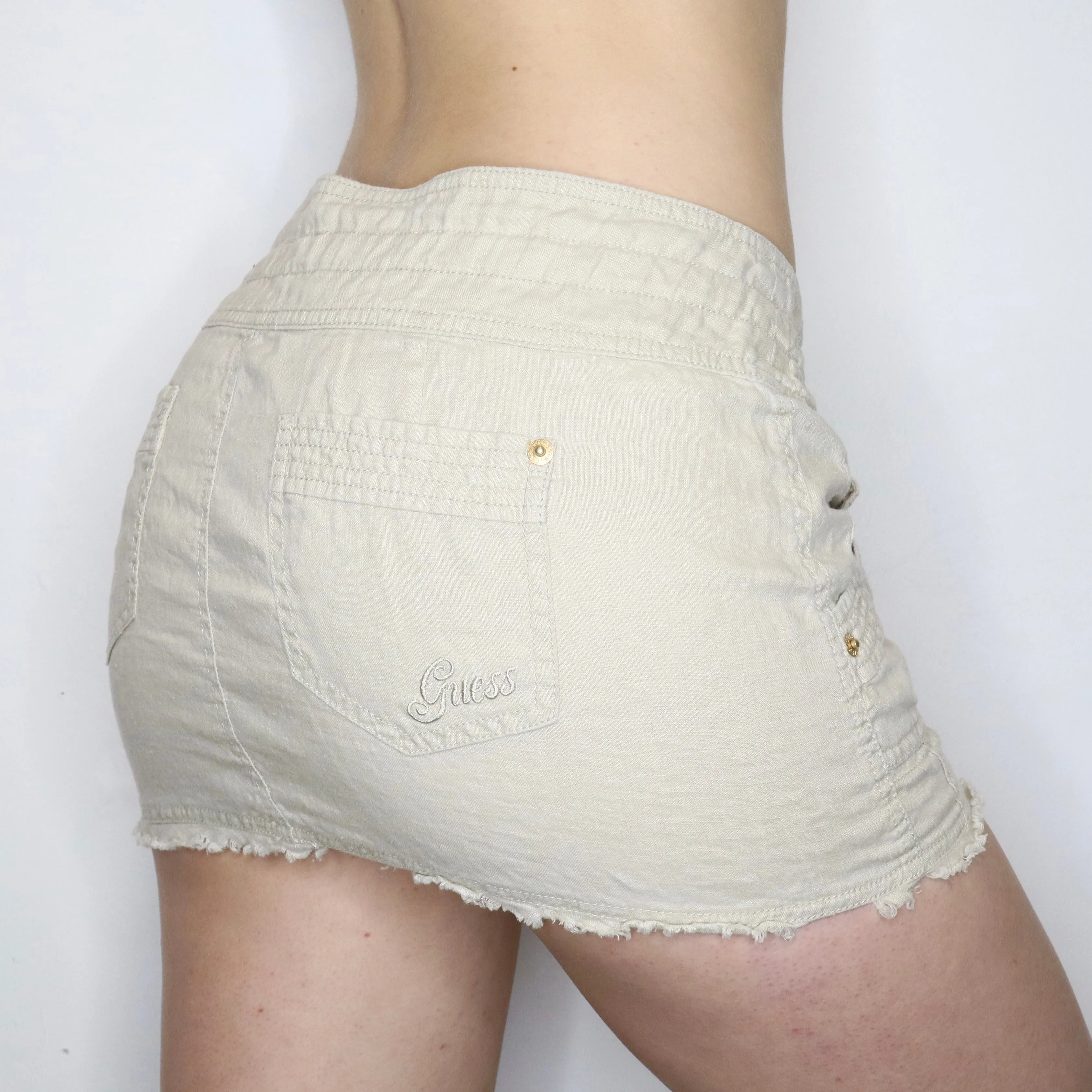 Beige Cargo Mini Skirt (Small)