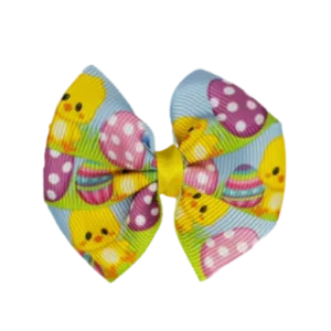 Bella Hair Bow - Easter Egg with Chickens
