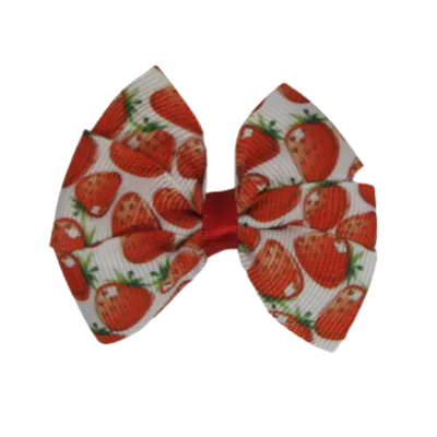 Bella Hair Bow - Strawberry Garden