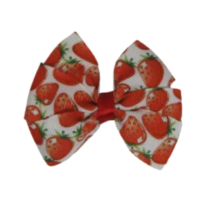 Bella Hair Bow - Strawberry Garden