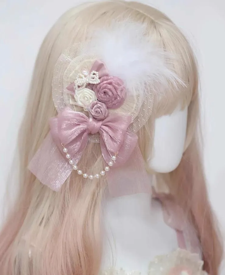 (BFM)The Accessories' Story~Satin Ballet~Sweet Lolita Headdress Feather Bow