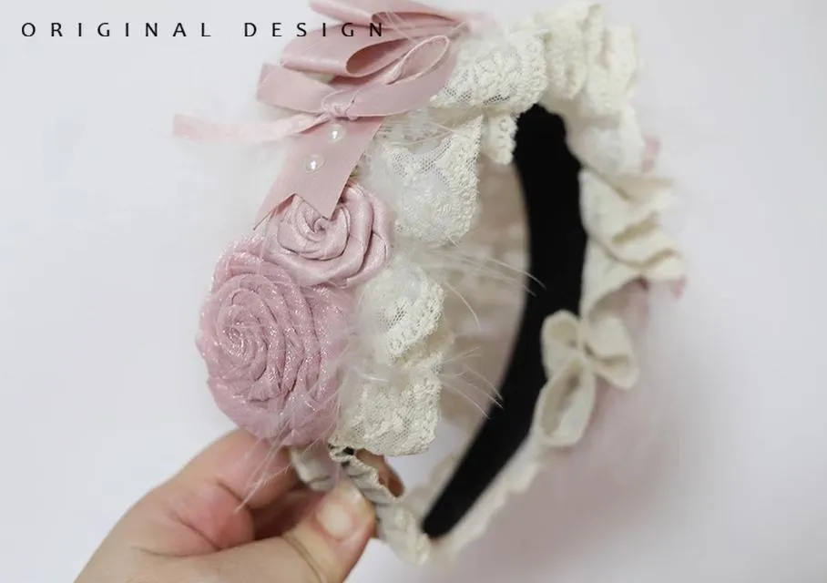 (BFM)The Accessories' Story~Satin Ballet~Sweet Lolita Headdress Feather Bow