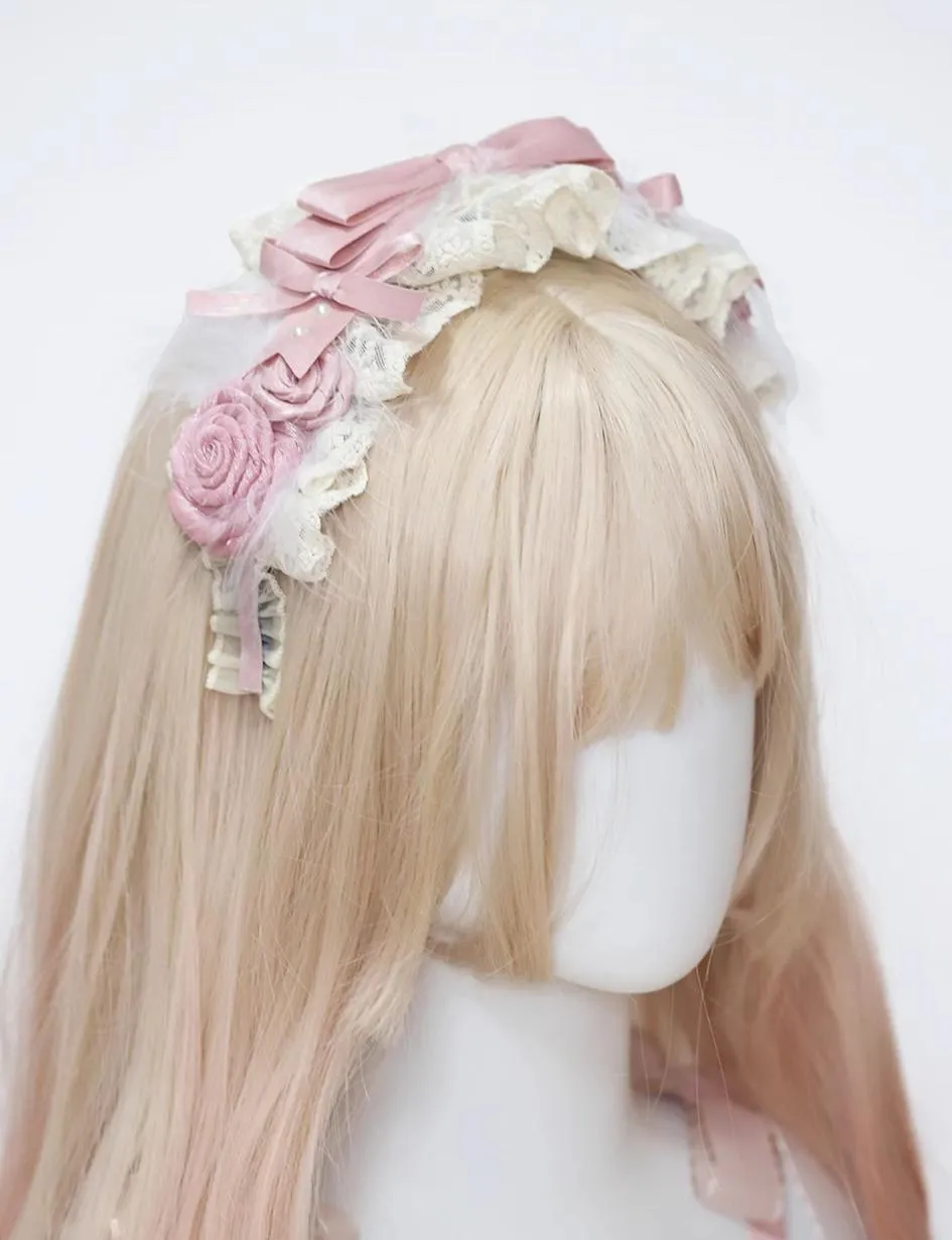 (BFM)The Accessories' Story~Satin Ballet~Sweet Lolita Headdress Feather Bow
