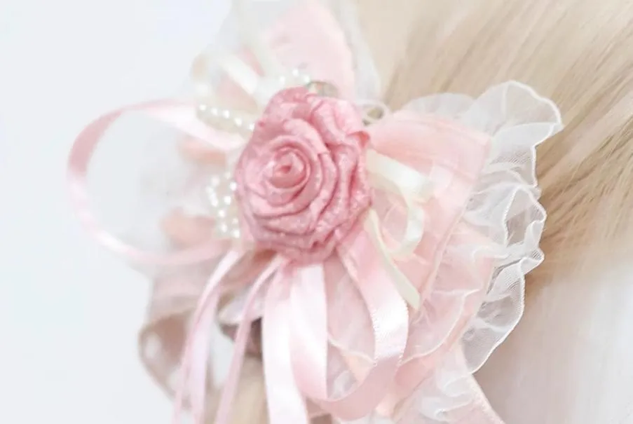 (BFM)The Accessories' Story~Satin Ballet~Sweet Lolita Headdress Feather Bow