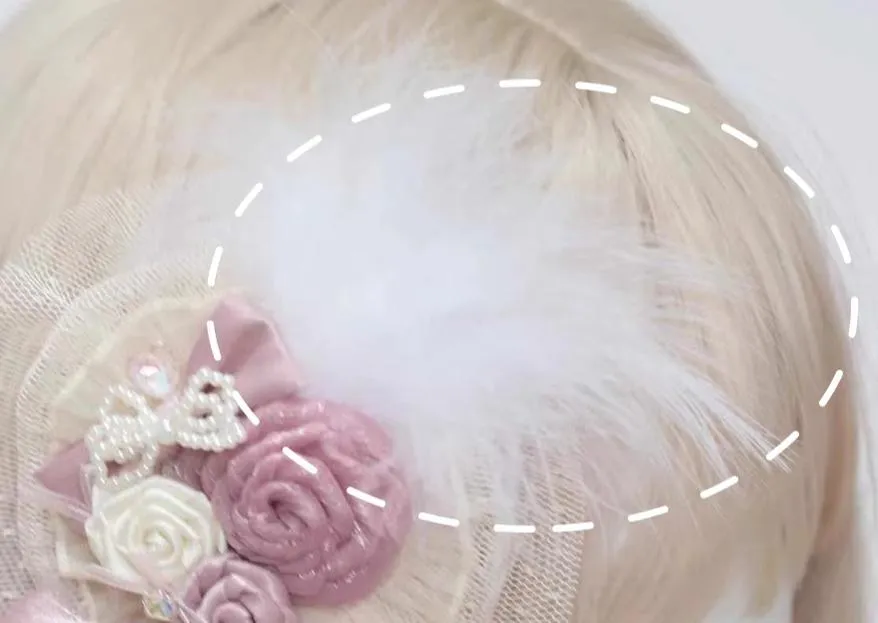 (BFM)The Accessories' Story~Satin Ballet~Sweet Lolita Headdress Feather Bow