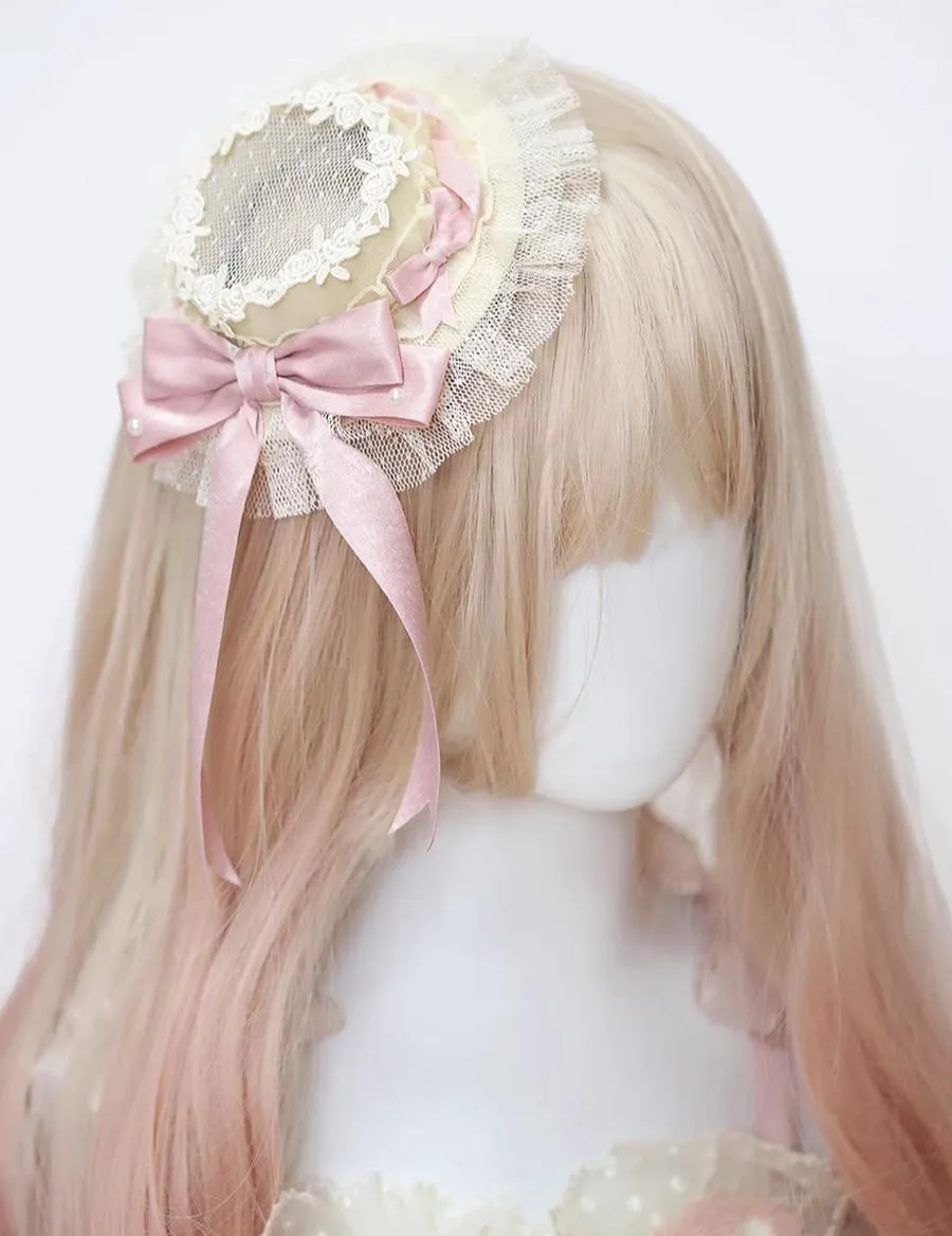 (BFM)The Accessories' Story~Satin Ballet~Sweet Lolita Headdress Feather Bow