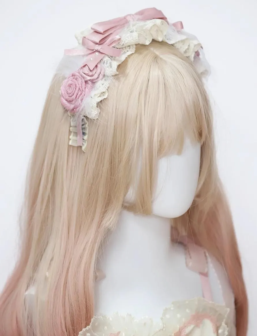 (BFM)The Accessories' Story~Satin Ballet~Sweet Lolita Headdress Feather Bow