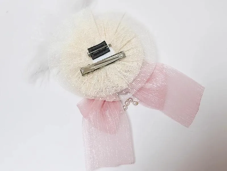 (BFM)The Accessories' Story~Satin Ballet~Sweet Lolita Headdress Feather Bow