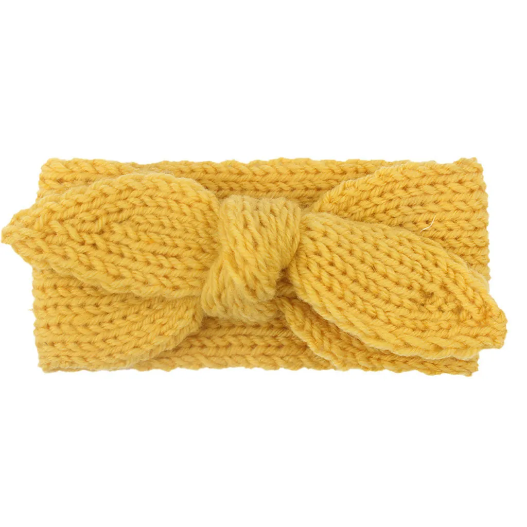 Big Bow Rabbit Ears Fish Knit Wool Headbands