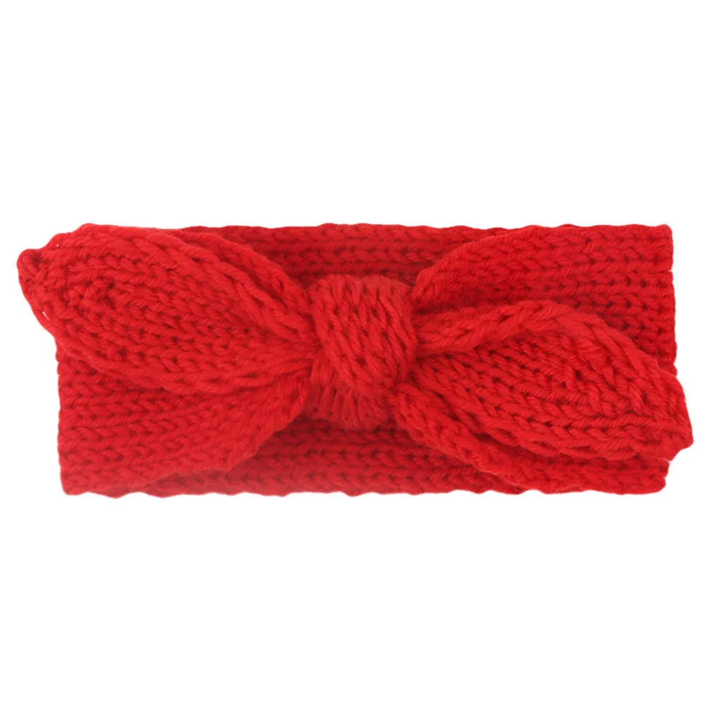 Big Bow Rabbit Ears Fish Knit Wool Headbands