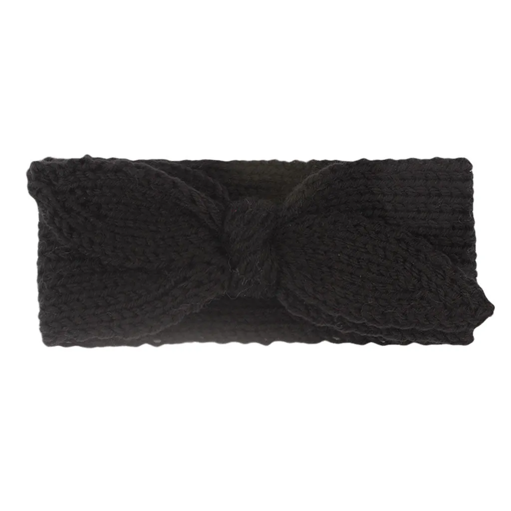 Big Bow Rabbit Ears Fish Knit Wool Headbands