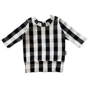Black and White Plaid Dudis Pullover