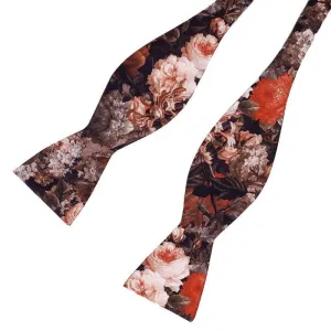 Black Floral Bow Tie (THEOPHILUS)- MYTIESHOP