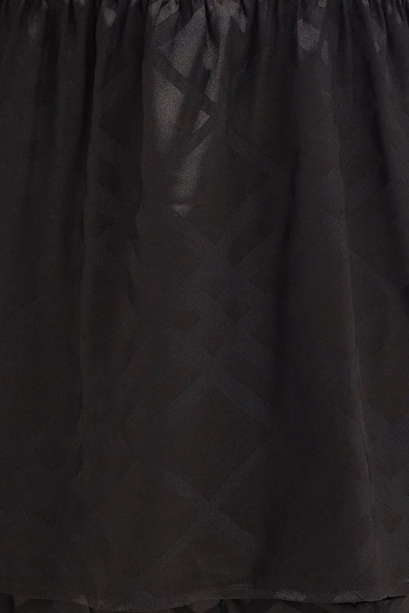 Black Satin Pajamas Set Sleeveless