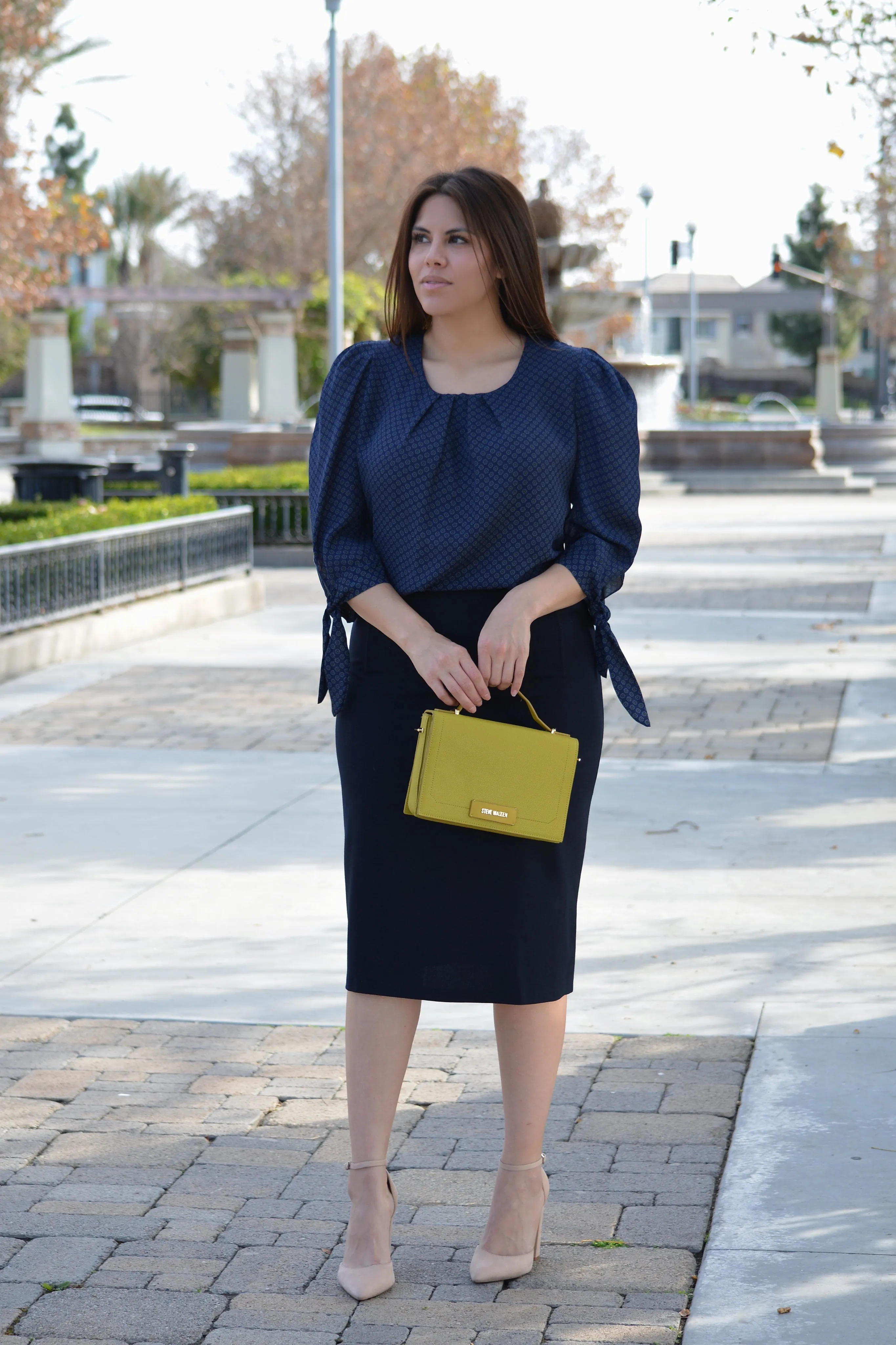 Blanche Navy Small Floral Top