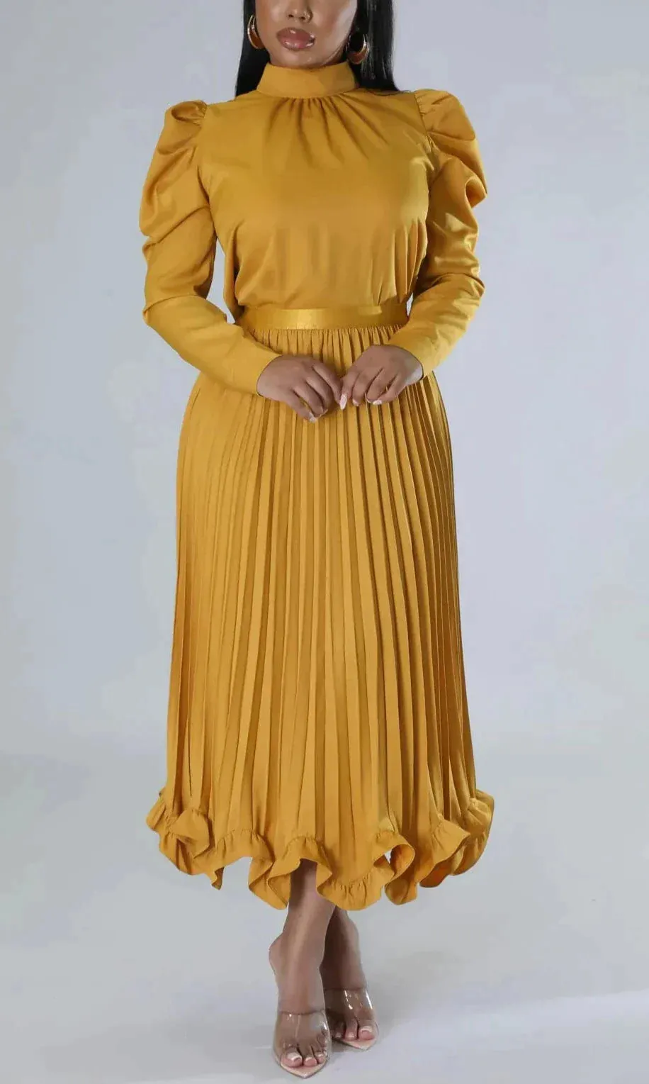 Blouse and Pleated Skirt Set