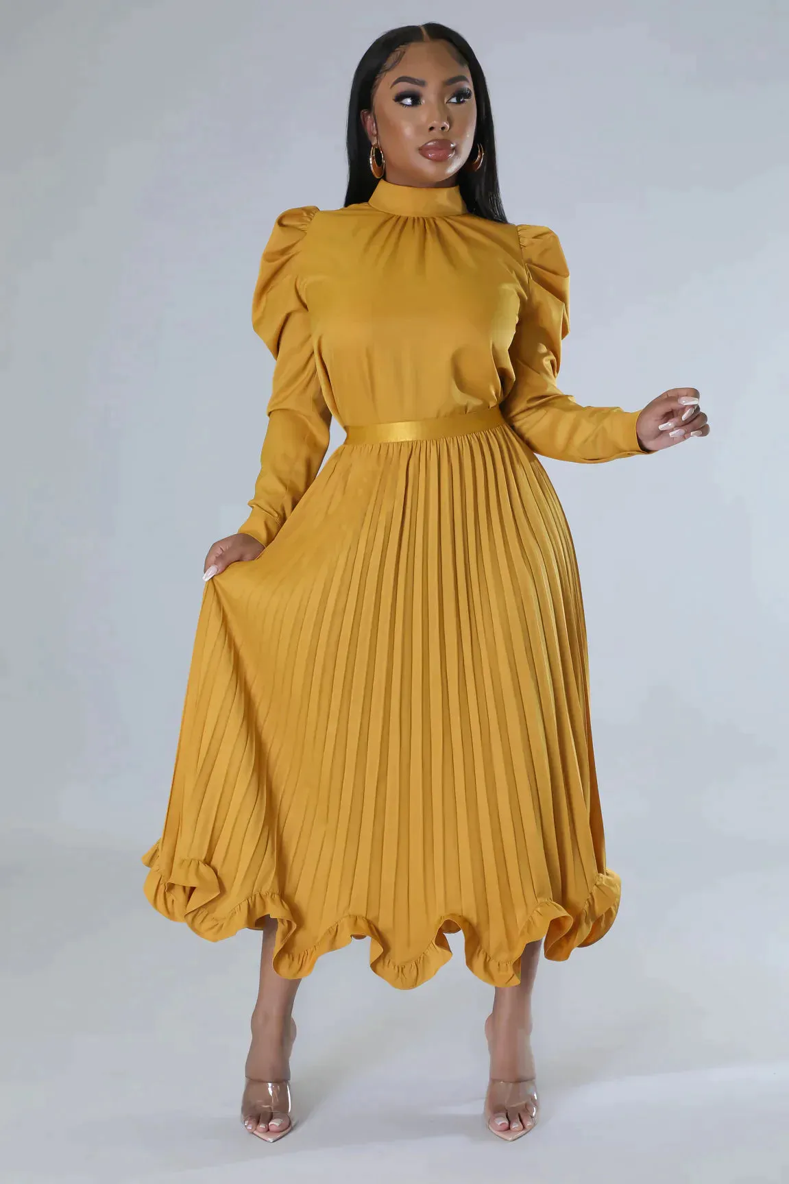 Blouse and Pleated Skirt Set