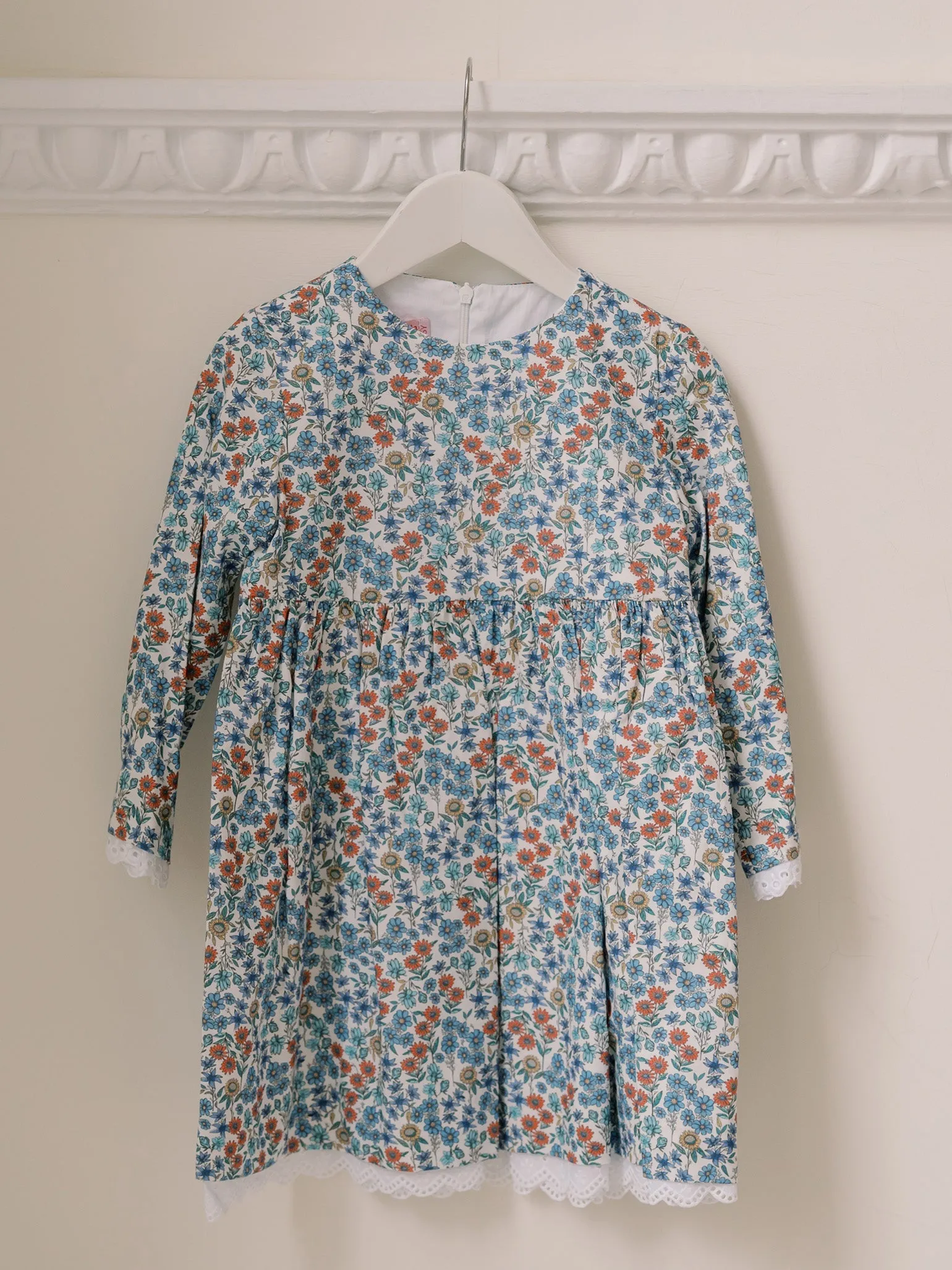 Blue Floral Paulina Girl Dress