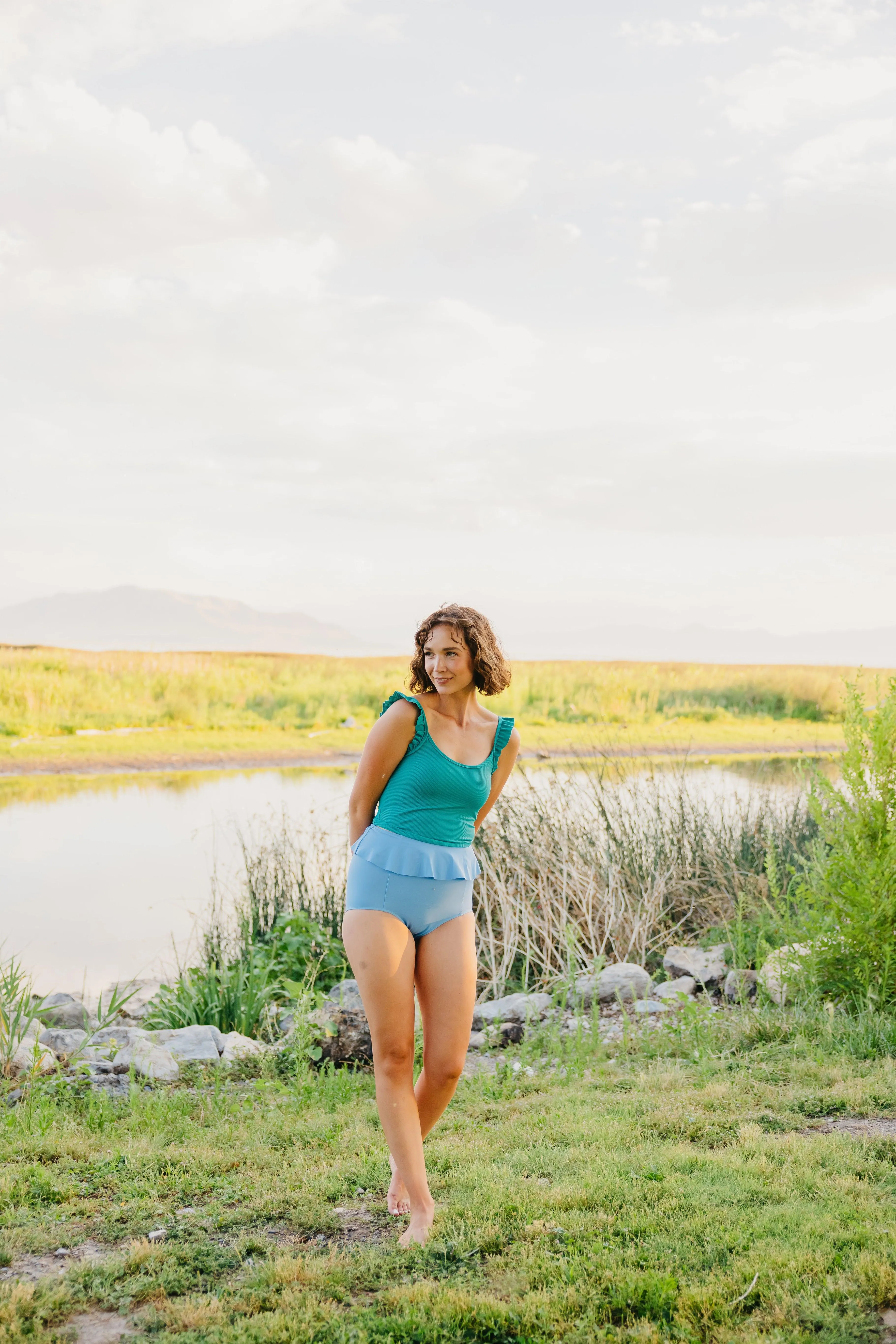 Blue Skies | Peplum Bottoms