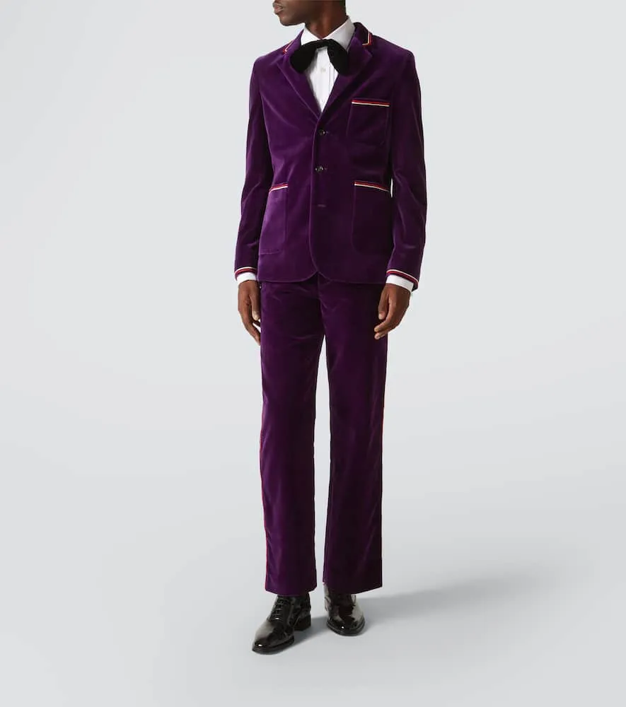 Bode Showcase cotton velvet suit jacket