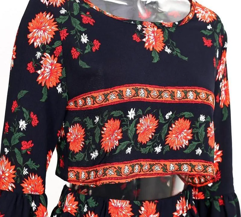 Boho Print Elegant Jumpsuit Romper Summer Beach Backless Romper