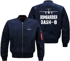 Bombardier Dash 8 Men's Pilots Aircraft Aviator Ma1 Bomber Jackets Windbreaker Lightweight Coat