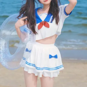Bow Navy Sailor Swimsuit AD21110