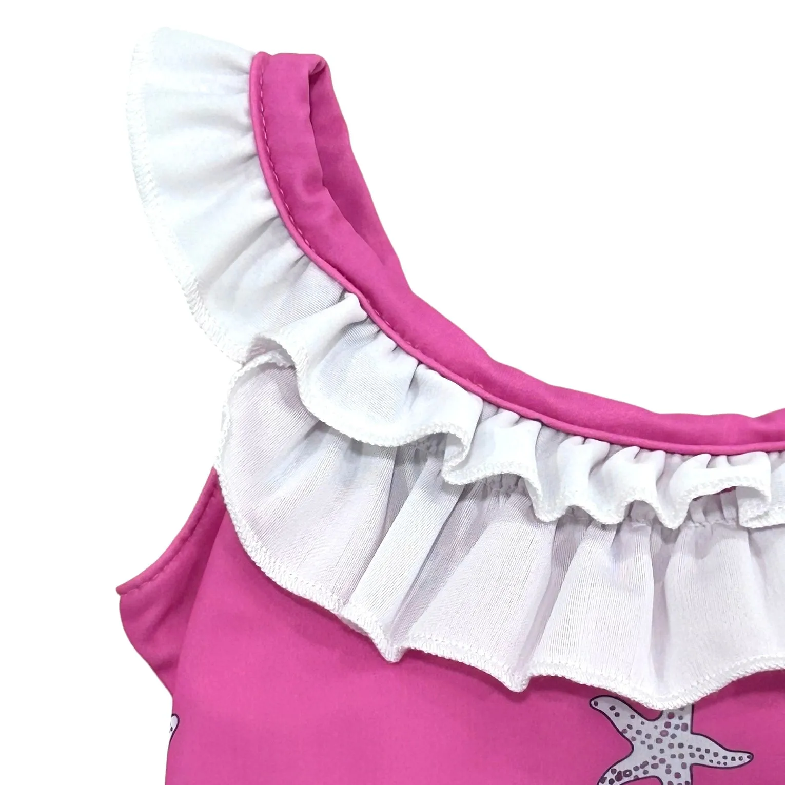 Bowback Swimsuit - Pink Starfish