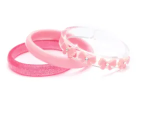 Bows Vintage Pink Set of 3 Bangles | Lilies & Roses