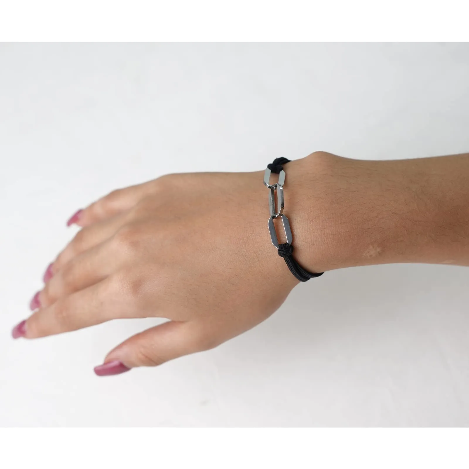 Bracelet Hair Ties Black Hair Tie Bracelets For Women 3 PCS Hair Ties For Thick Hair With Gold Silvery and Beige Elastic Looks Cute On Your Wrist And Great In Your Hair
