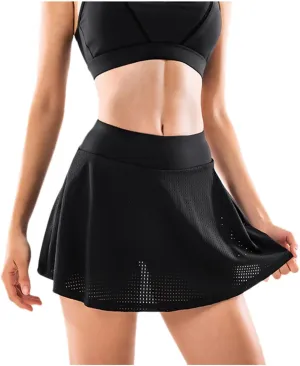 Breathable Athletic Skirts Womens Tennis Skirts with Pocket High Waisted Workout Runnig Yoga Shorts