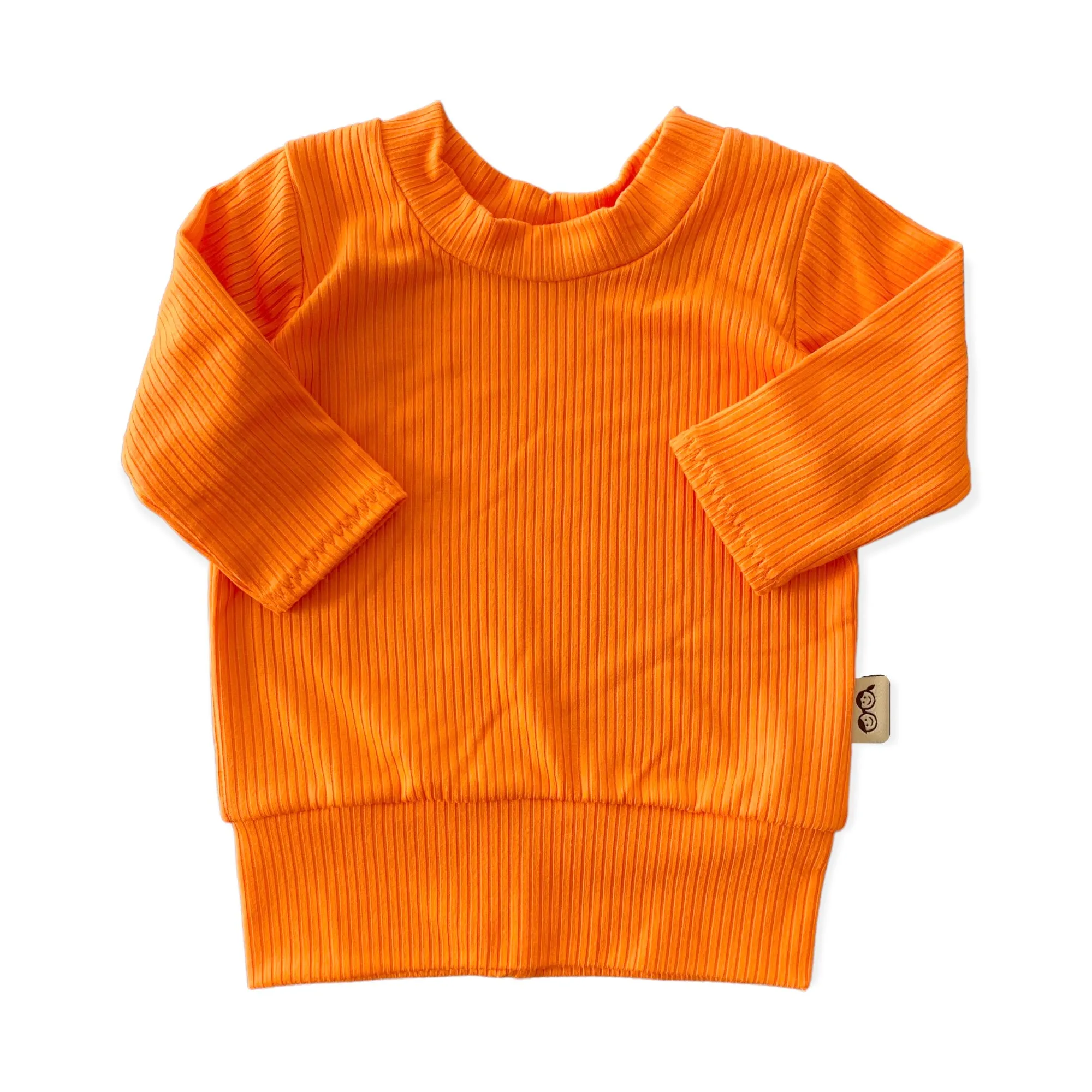 Bright Orange Ribbed Lounge Top