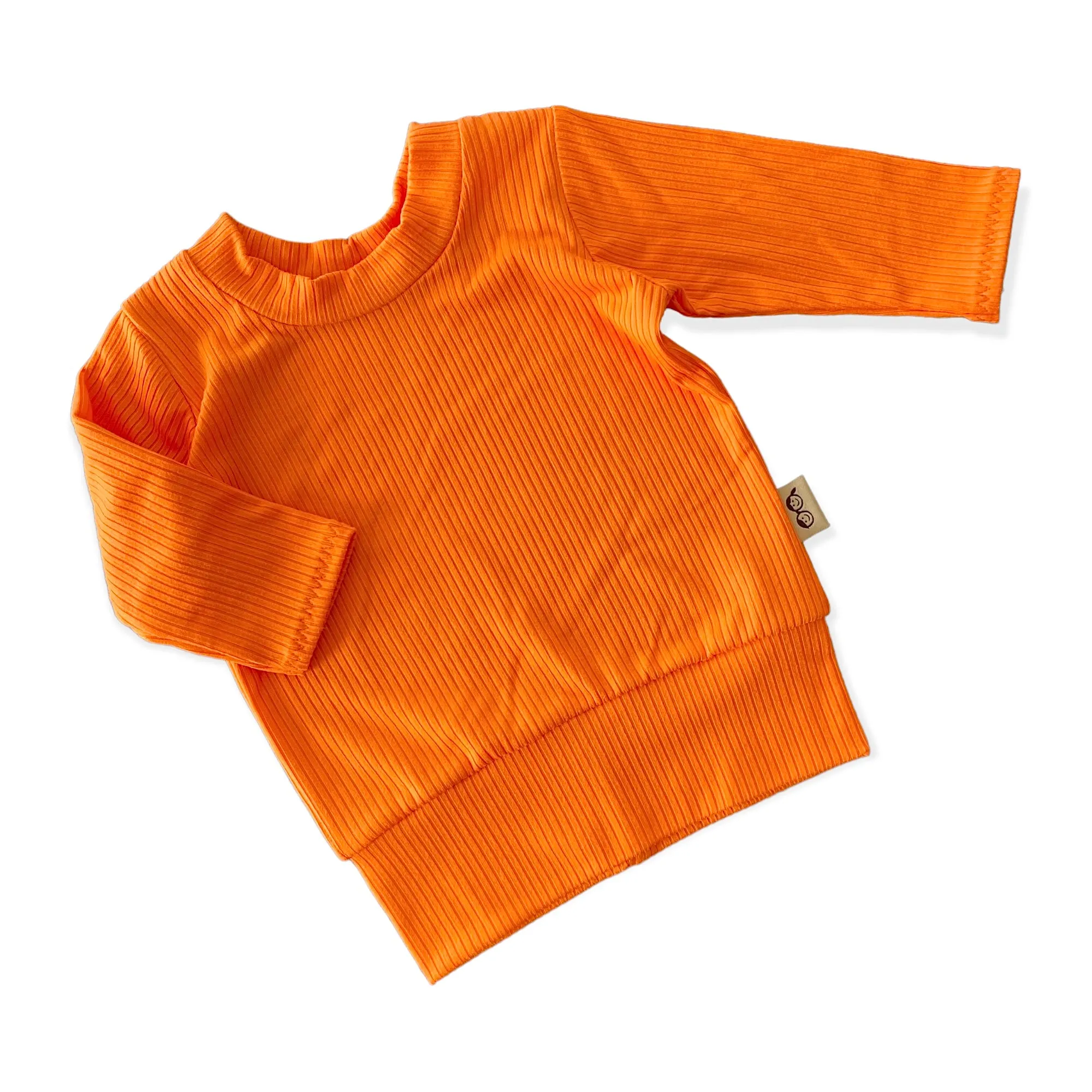 Bright Orange Ribbed Lounge Top