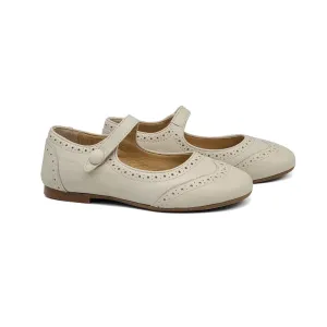 Brunellis Parchment Wingtip Mary Jane S24