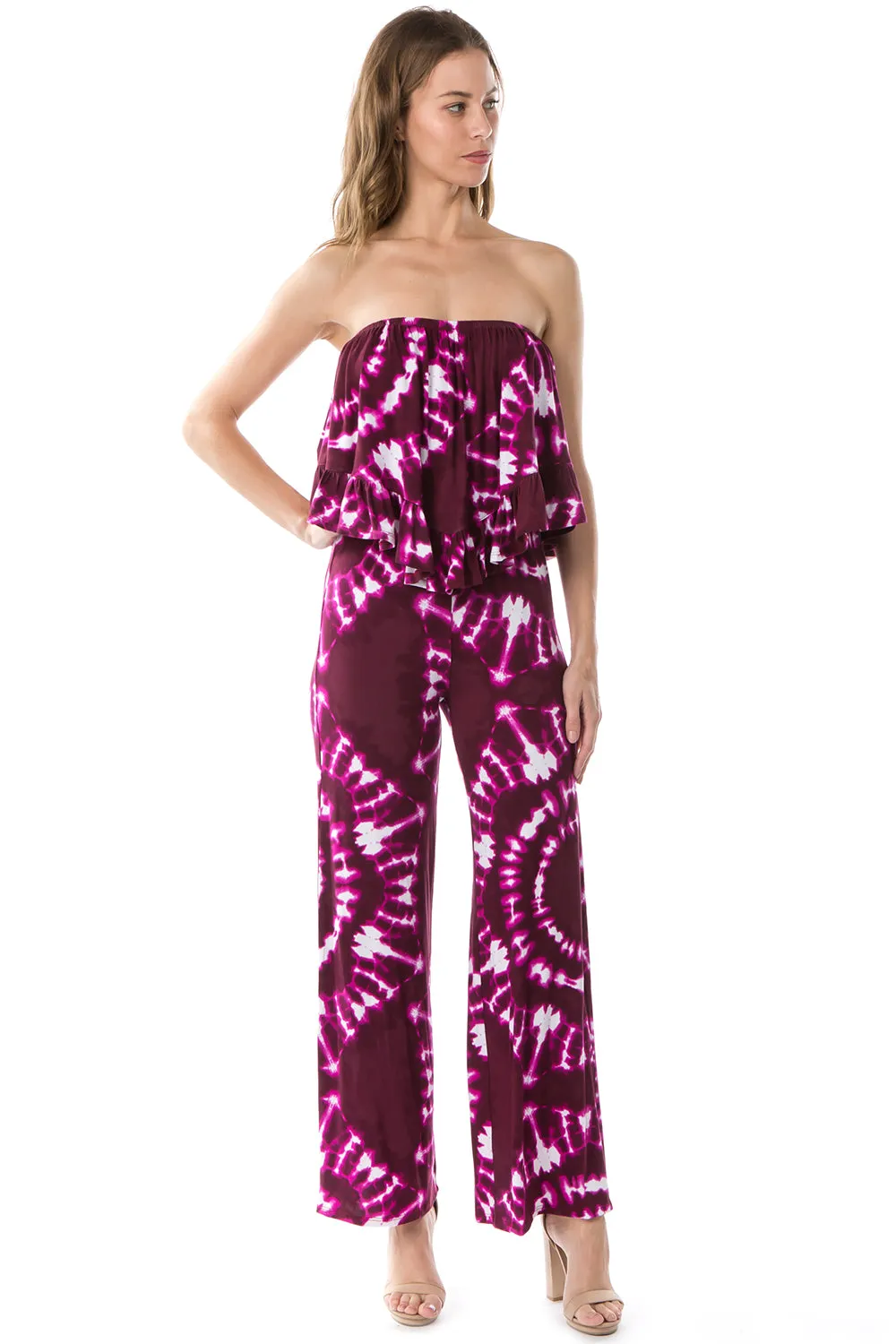 BRYNN JUMPSUITS (PURPLE TIE DYE)- VD2390