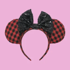 Buffalo Check Minnie Mouse Ears