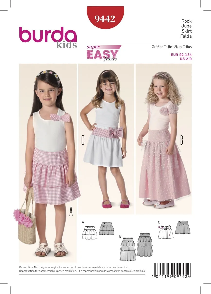 Burda Pattern 9442 Children (2-8)